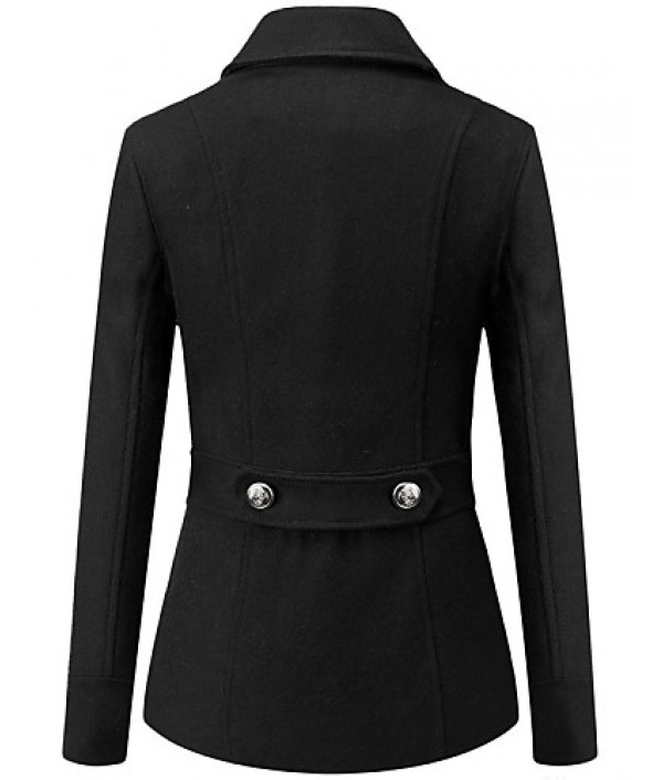 Women's Fashion Slim Beam Waist Long Sleeved Woolen Coat