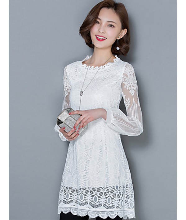 2016 Spring New Women Retro Fashion Slim Lace Shirt